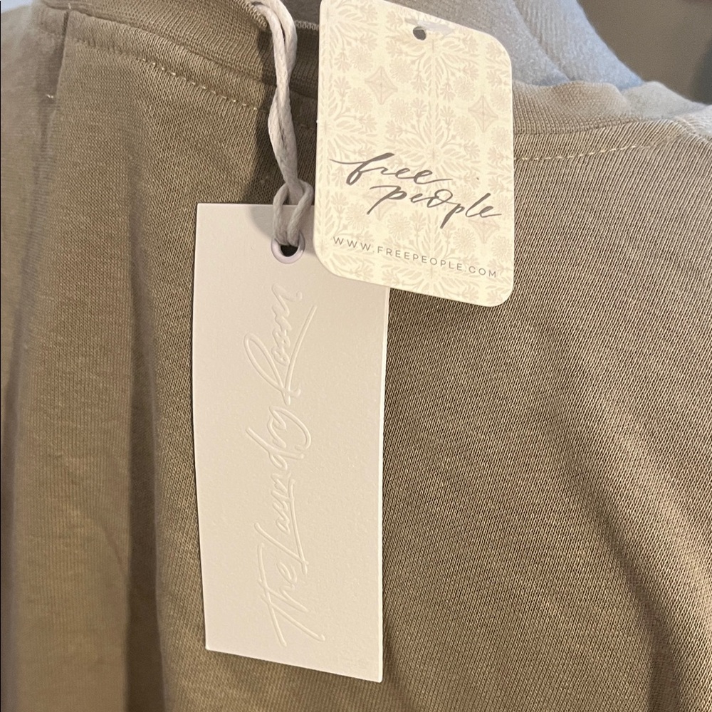 Free People Tan Crew Neck Sweatshirt - Picture 2 of 4